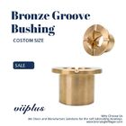 CNC Precision Machining Copper Flange Sleeve Bushing Oil Groove Costom Size