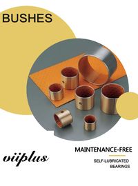 thin-walled split seam steel backing journal bearings | self-lubricating bearings red orange ptfe