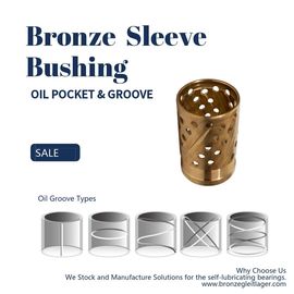 Thin Wall Split Oil Groove Bronze Bushings Brass Bearings Oil Socket For Construction Machinery