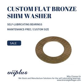 CuSn8 / CuSn6 Custom Size Flat Bronze Thrust Washer Thin - Walled Self Lubricating Groove
